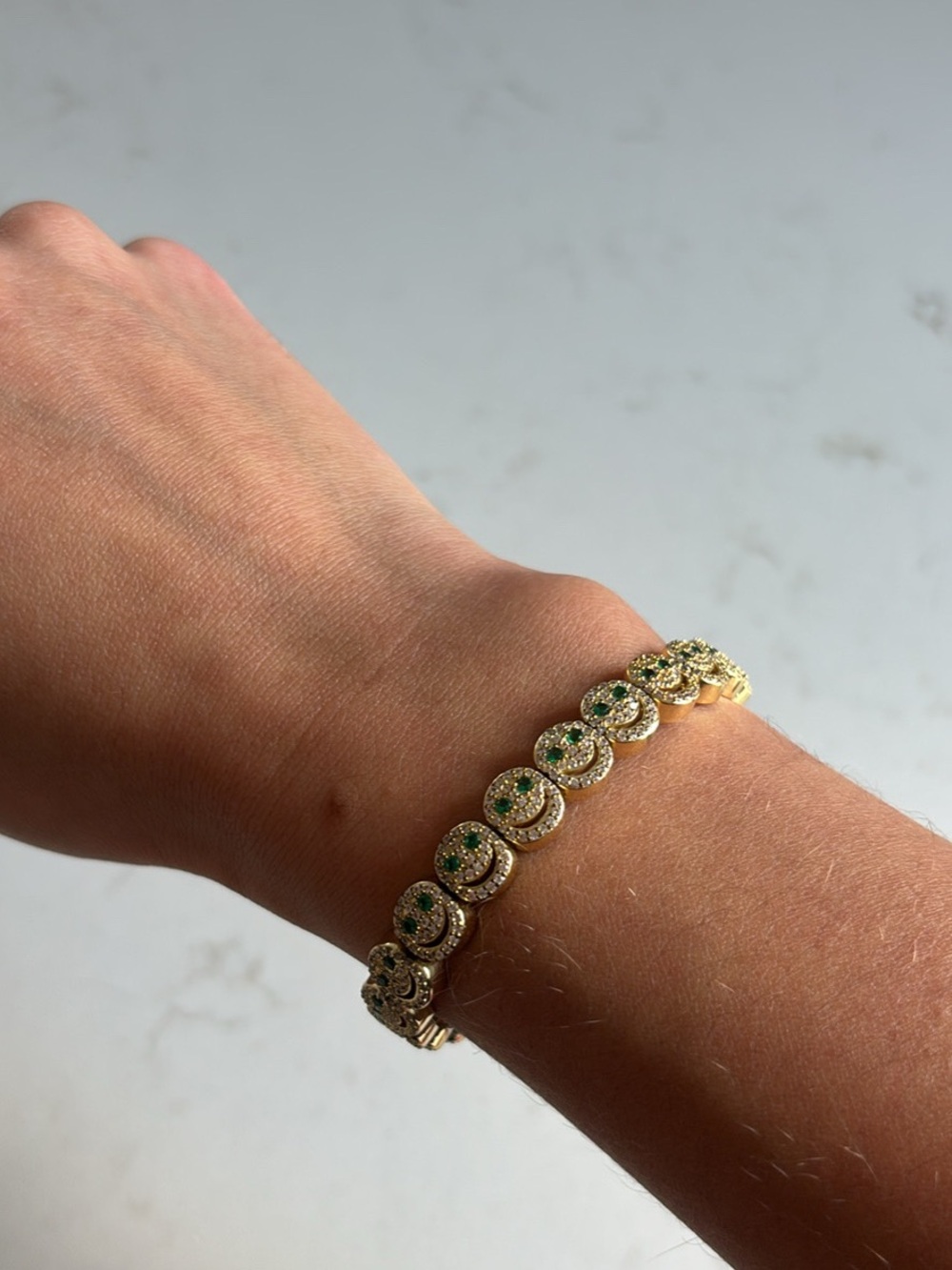 Lisa Gozlan Smiley Face Bracelet